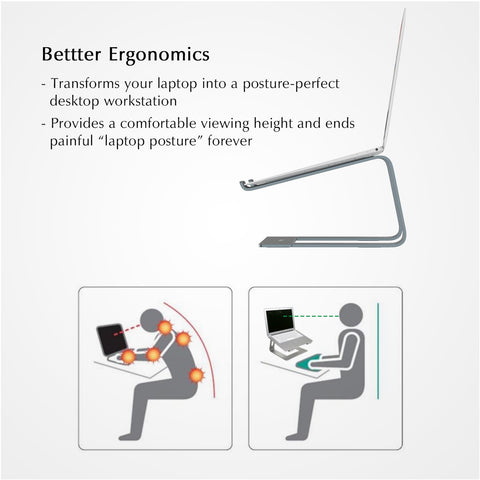 BoYata Laptop Stand, Ventilated Laptop Stand for Desk, Laptop Riser