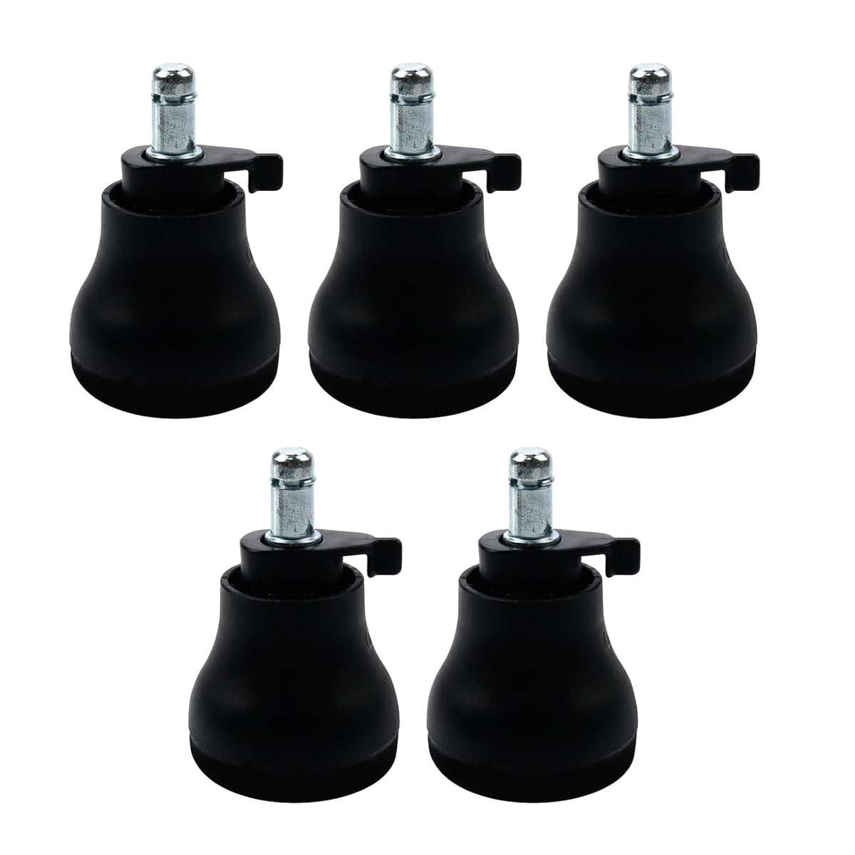 5PCS Bell Glides 2.5'' Overall Glide Height When Installed with On/Off Setting Replacement Office Chair Wheels- Chair Desk Swivel Caster to Fixed