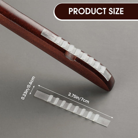 100PCS Non Slip Hanger Grips, Self Adhesive Anti Slip Clothes Hangers Grips, Silicone Clothing Hanger Strips with Fins, for Wood & Plastic Hangers