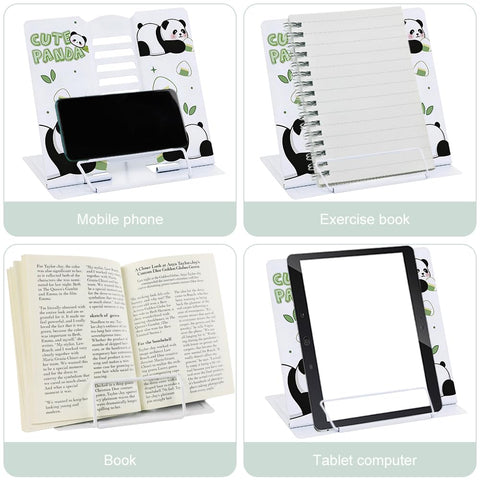 GmeDhc Metal Reading Stand, 6 Levels Adjustable Reading Stand, Children's Height Adjustable, Book Stand, Children Foldable