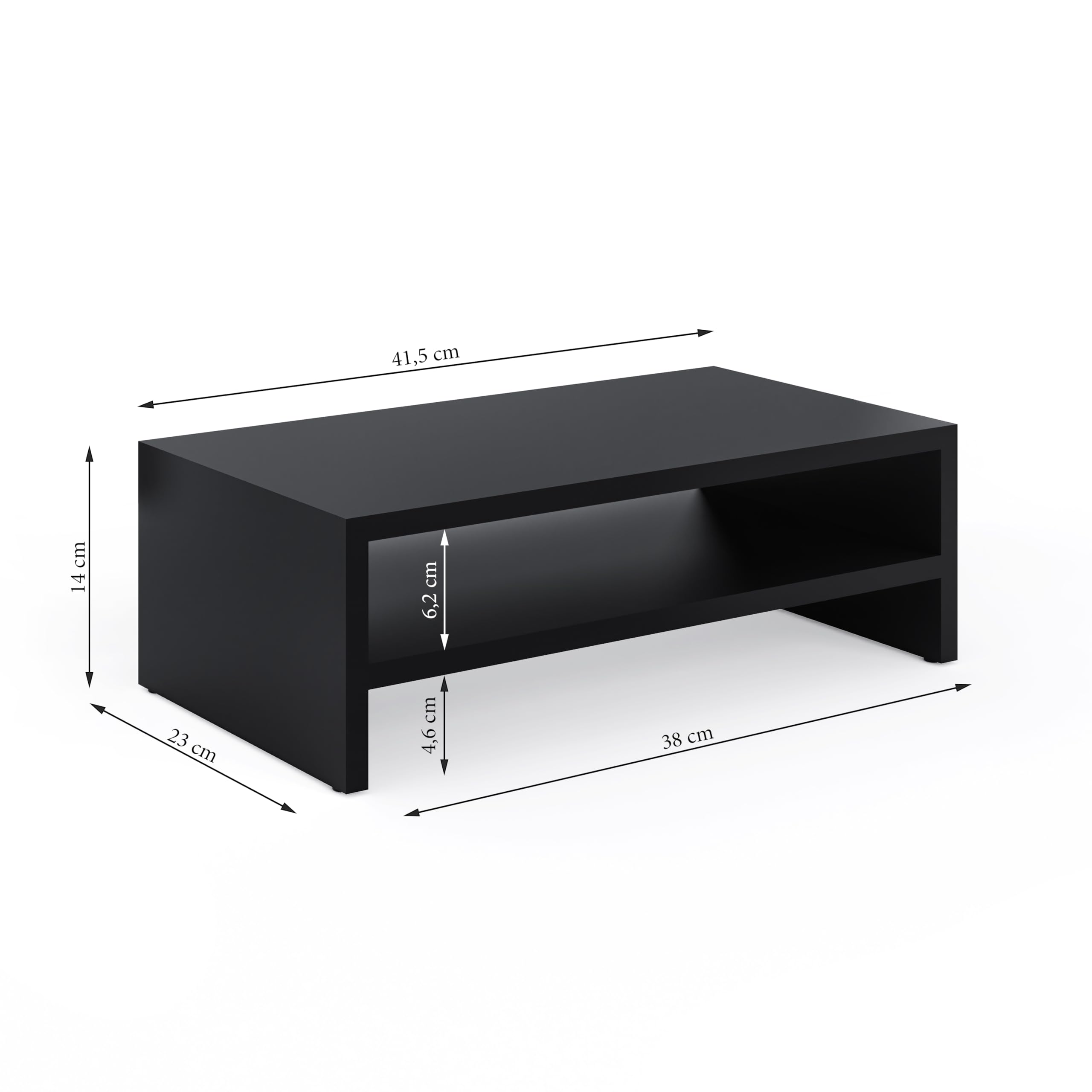 ComfortCove Monitor Stand, 2 Tiers Computer Monitor Riser, Black
