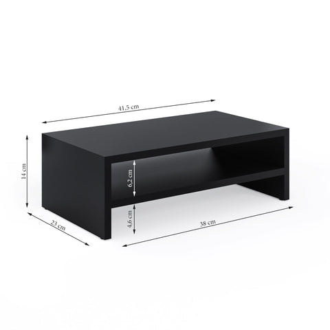 ComfortCove Monitor Stand, 2 Tiers Computer Monitor Riser, Black