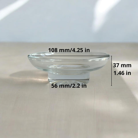 YOSSEE Glass Soap Dish – Replacement Soap Dish - Thick Clear Glass