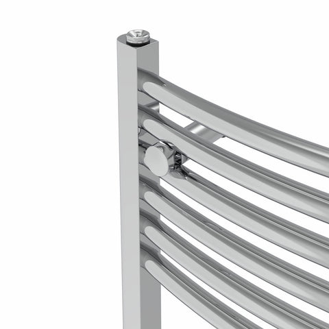 Warmehaus Curved Heated Towel Rail Chrome Radiator 1800x400mm