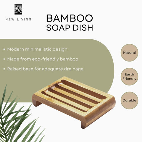 Bamboo Soap Dish | Bamboo Soap Tray | 11cm x 7.5 cm | Eco Product, Eco Friendly Gift (1)
