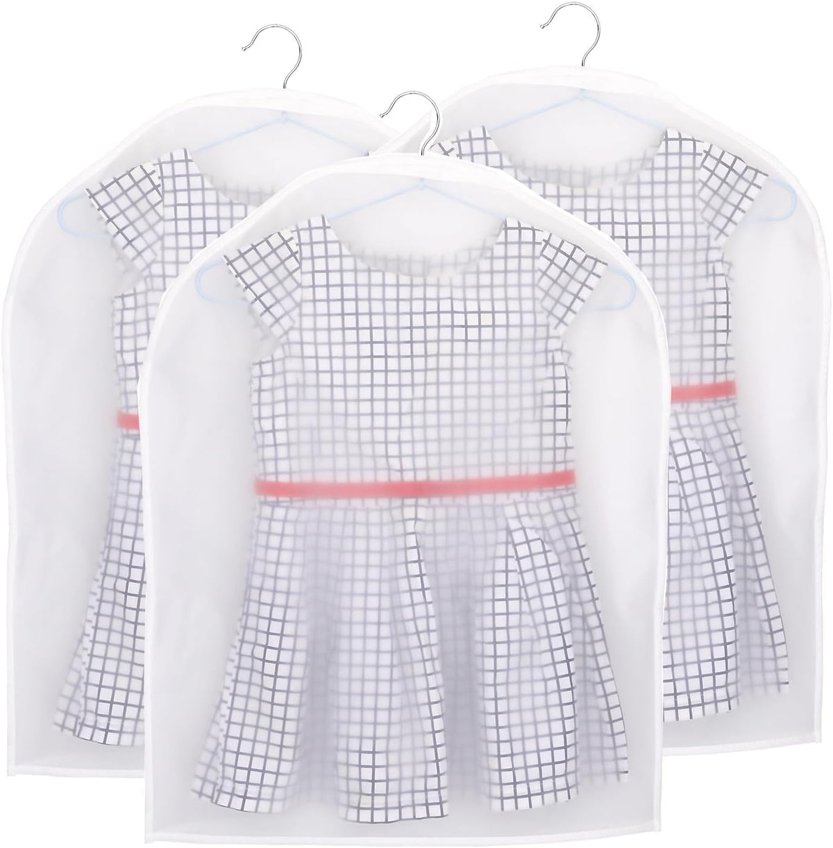 Amoyie Clear Clothes Covers Bag, Pack of 4, 45 x 60 cm, No Zipper Short