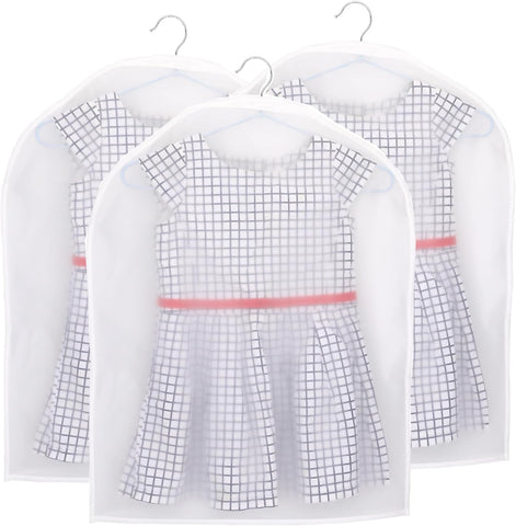 Amoyie Clear Clothes Covers Bag, Pack of 4, 45 x 60 cm, No Zipper Short