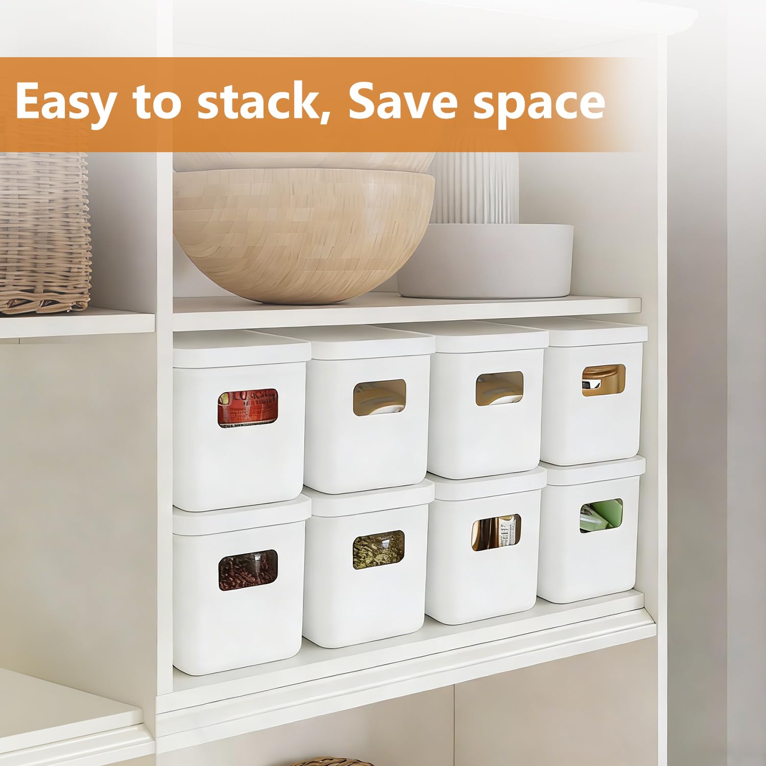 10cm Wide Narrow Plastic Small Storage Boxes with Lids 4 Pcs Long Slim 2.2L