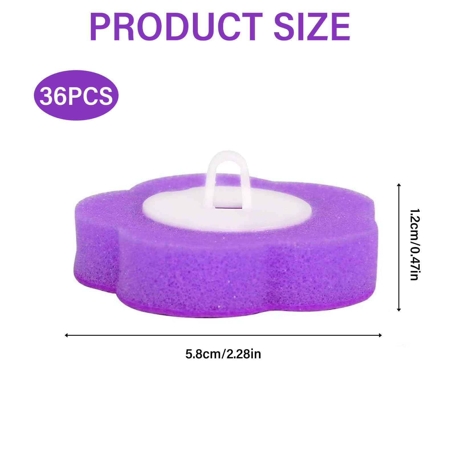 Disposable Toilet Brush Refills,30 Pcs Toilet Wand Replacement Heads-Purple