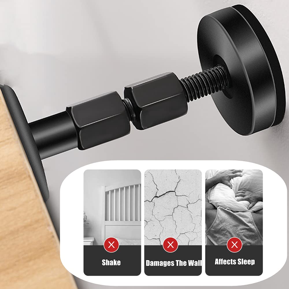 XINHAITC 4 Pcs Adjustable Threaded Bed Frame Anti Shake Tool Bed Frame Anti Shake Fixer Headboard Stoppers,Bedside Anti Shake Tool for Beds Cabinets