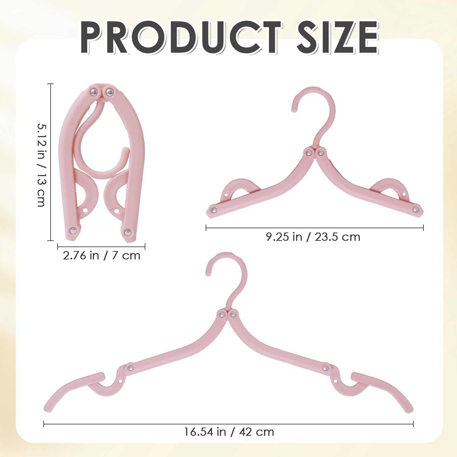 20PCS Folding Clothes Hangers Travel Portable Plastic Coats Hangers 4Colors