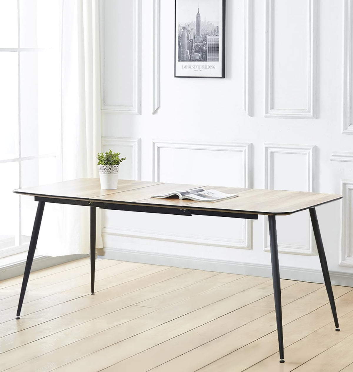 Hallowood Furniture Cullompton Large Extendable Dining Table, 120-180cm Top