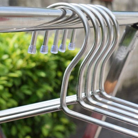 ETAOLINE 30 Pack Stainless Steel Heavy Duty Wire Clothes Hangers Silver