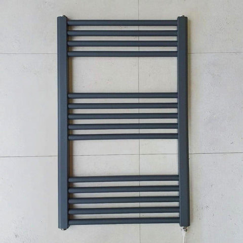 Greened House Anthracite Electric Heated Towel Rail 500mm W x 800mm H