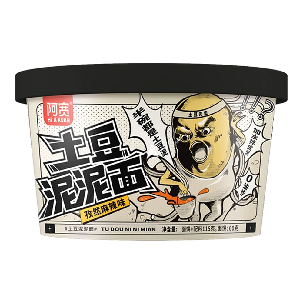 BAIJIA A KUAN Mashed Potato With Noodles Hot Spicy Bowl 105g