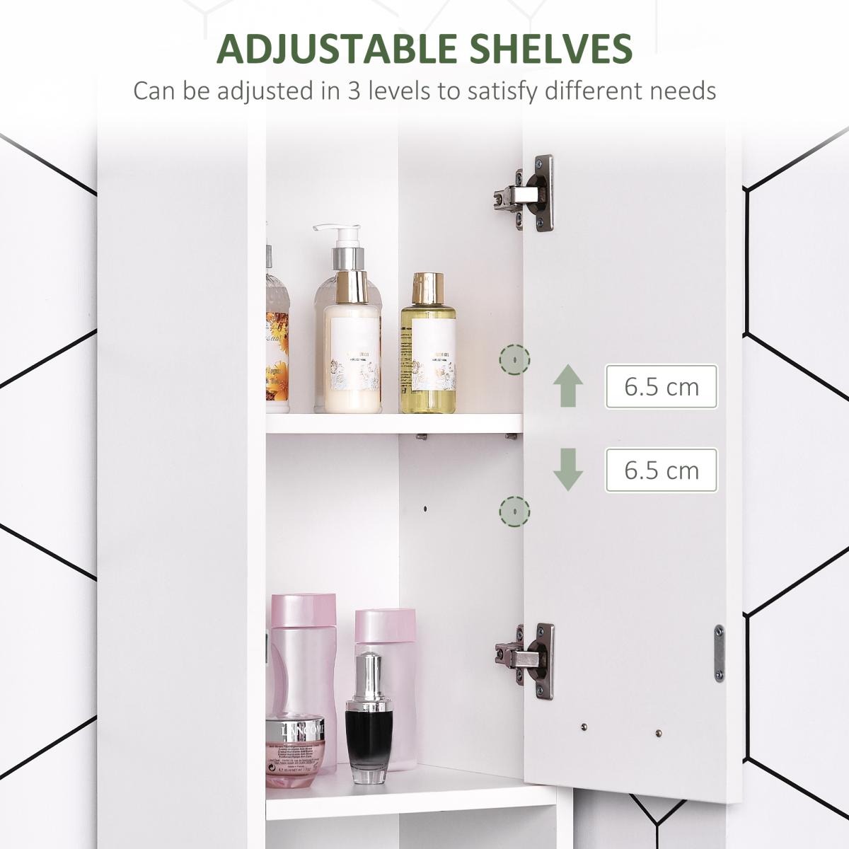 Storage Cabinet For Bathroom Bedroom Freestanding Door Cupboard&Shelves
