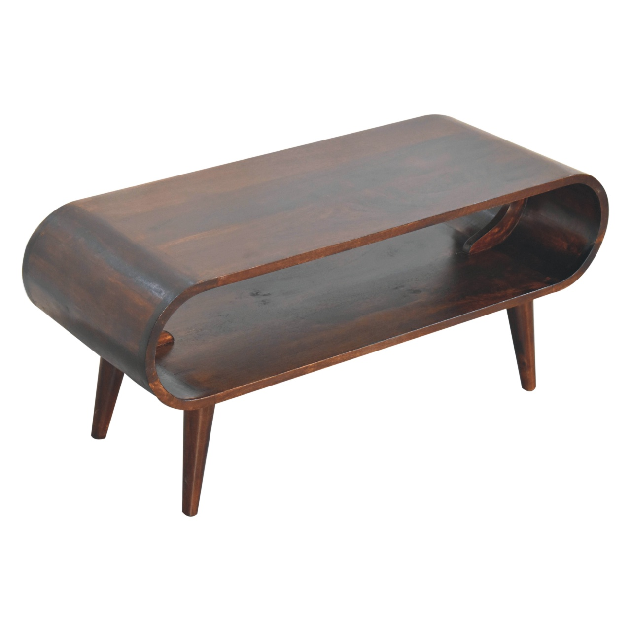 Artisan Furniture Solid Wood Amaya Light Walnut Coffee Table, Brown