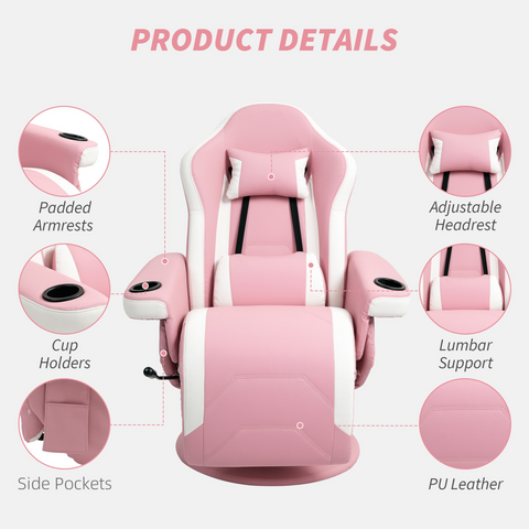 HOMCOM Manual Recliner Armchair PU Sofa Chair w/ Footrest & 135° Reclining