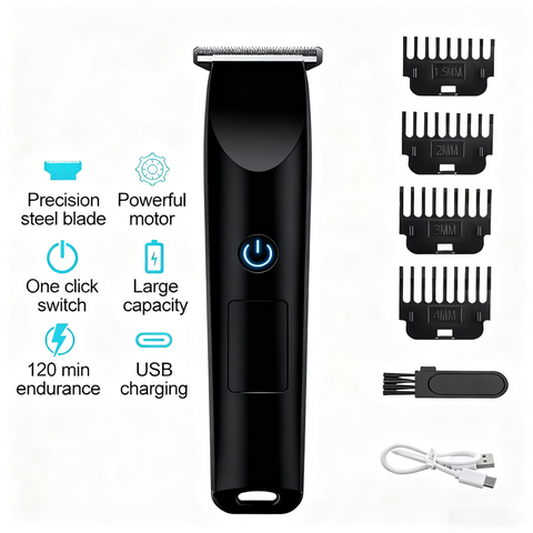 Men Pro Electric Hair Clippers Beard Trimmer Cutting Barber Shaving Machine Black
