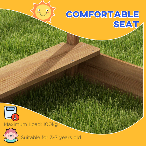 Outsunny Sand Pit with Canopy, Blackboard, Toys, Sink, Seats, Flags for Kids