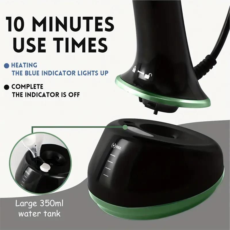 350ml Portable Garment Steamer – Handheld Fabric Wrinkle Remover for Clothes