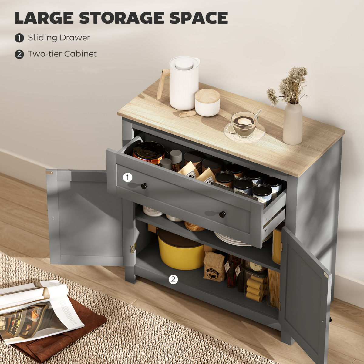 Kitchen Sideboard Storage Cabinet