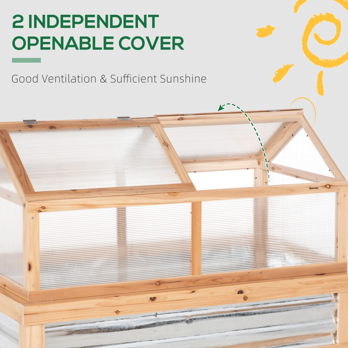 Raised Garden Flower Bed Kit with Greenhouse