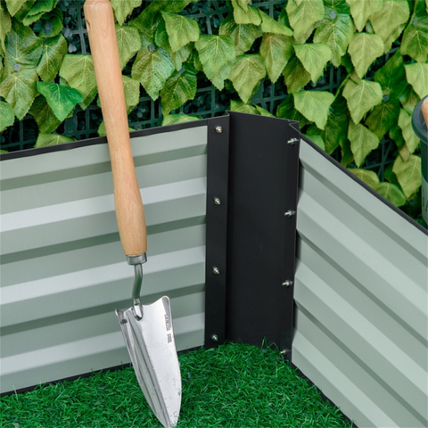 Grey Steel Garden Bed