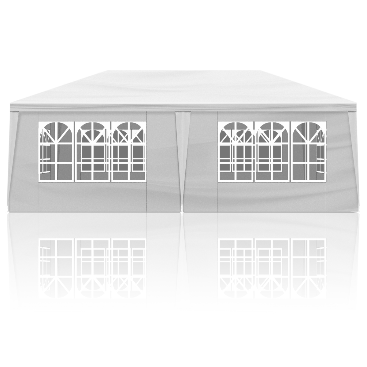 10'x20' Outdoor Party Tent with 6 Removable Sidewalls, Waterproof Canopy Patio Wedding Gazebo, White