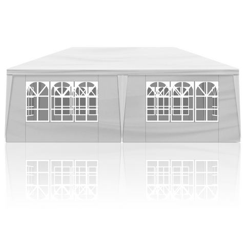 10'x20' Outdoor Party Tent with 6 Removable Sidewalls, Waterproof Canopy Patio Wedding Gazebo, White