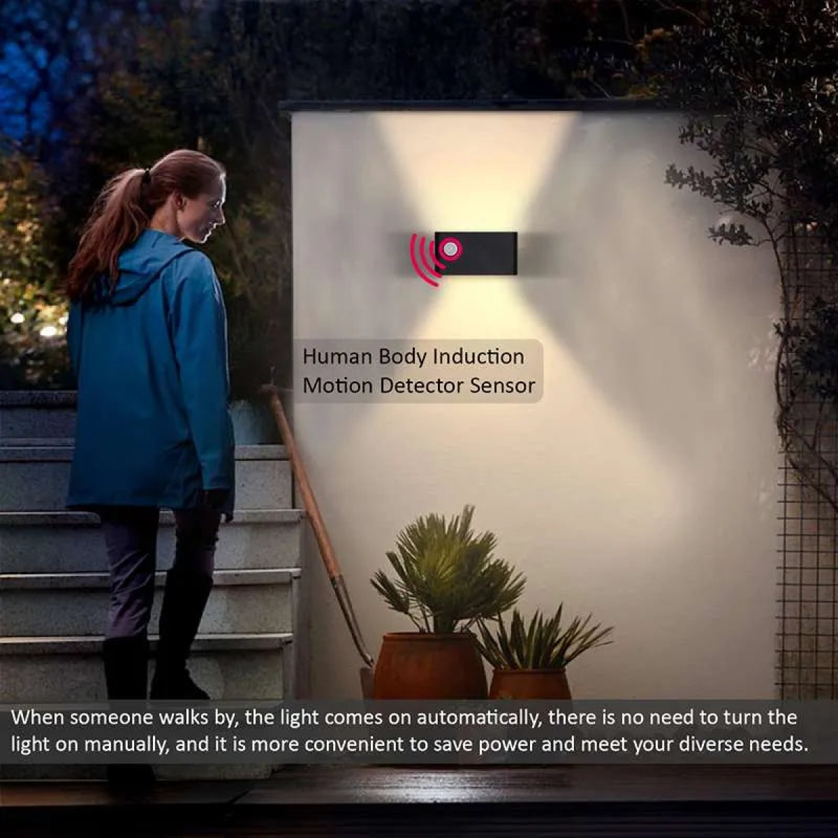 12W LED Motion Sensor Porch Lights | IP54 Outdoor Security~4497