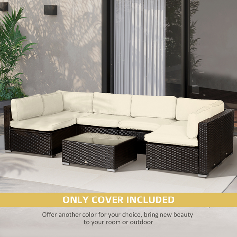 12-Piece Cusion Replacement for Outdoor Garden Rattan Furniture Beige