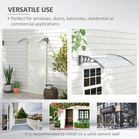 Door Canopy Awning Outdoor Window Rain Clear