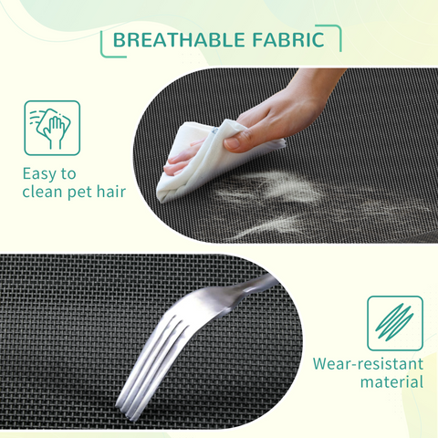 Cooling Pet Bed Elevated Dog Bed with Non-slip Pads for Large Dogs Pawhut