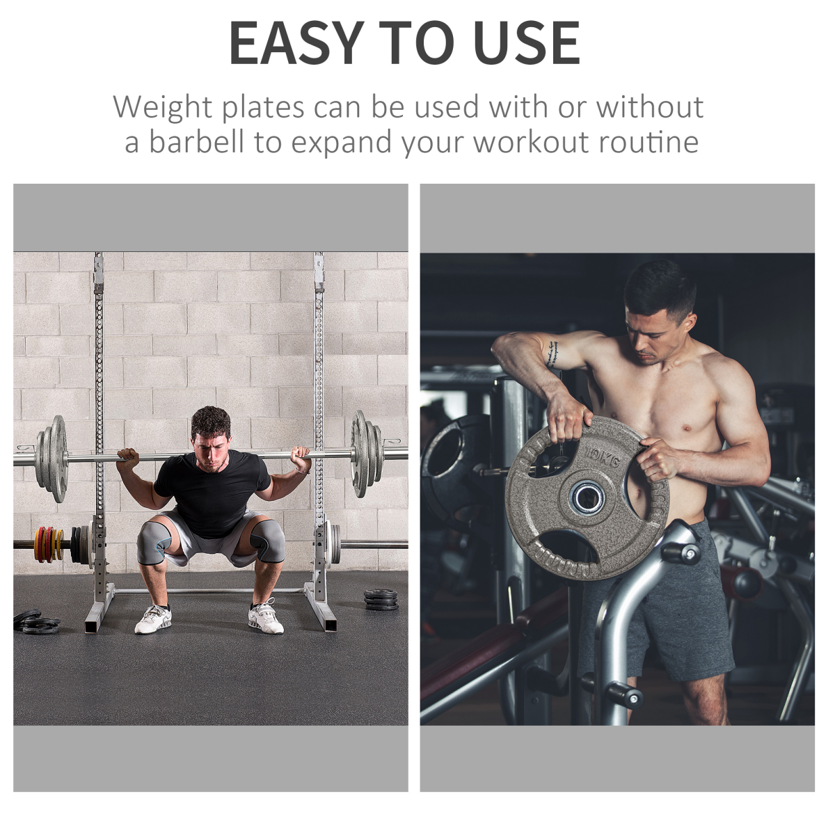 2" Olympic Weight Plates Set of 2 for Strength Training with Weight 2 x 10kg