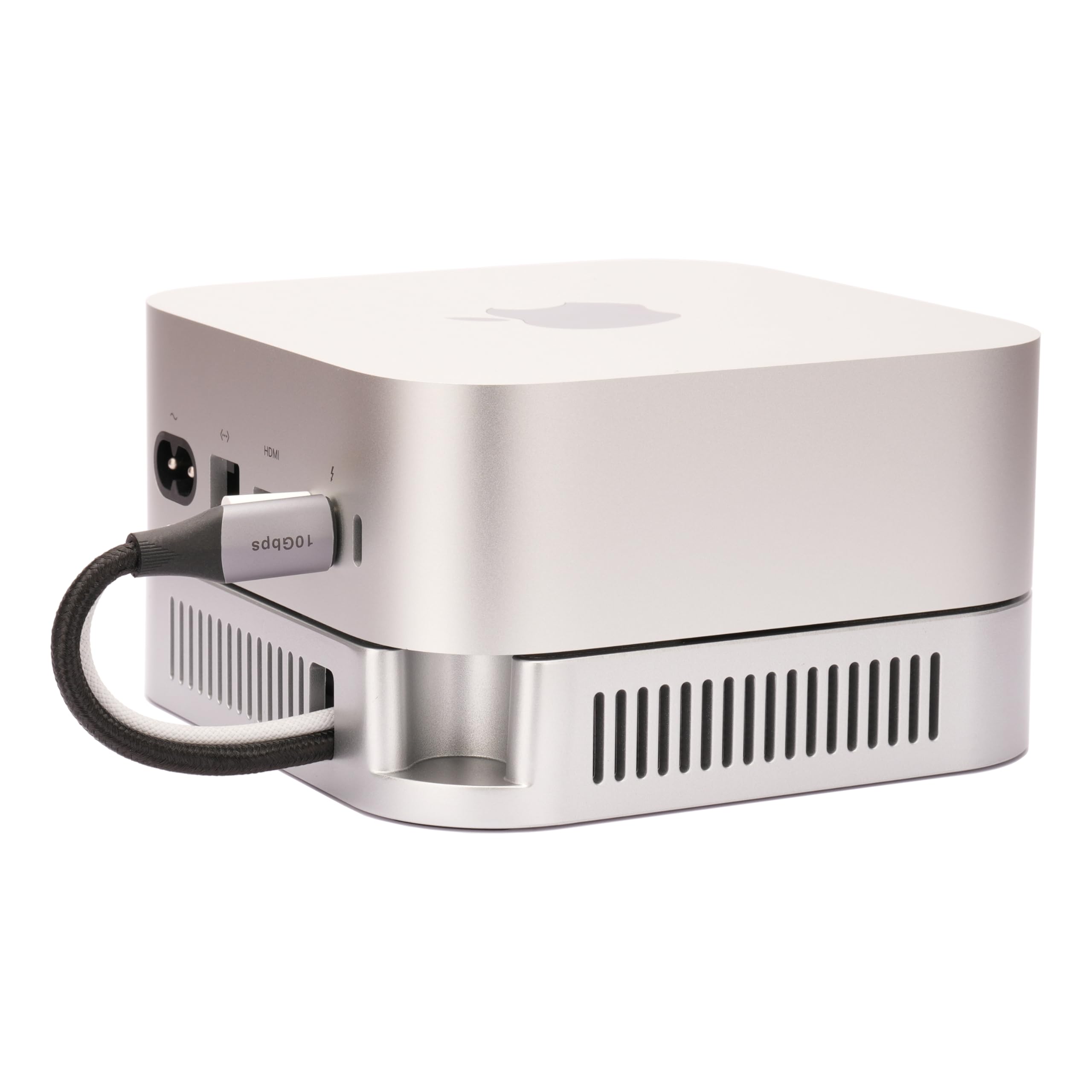 Psitek M4 M5 Mac mini Stand, Silver Holder for Mac mini 2024-2026 with Ventilation Heat Dissipation Cooling