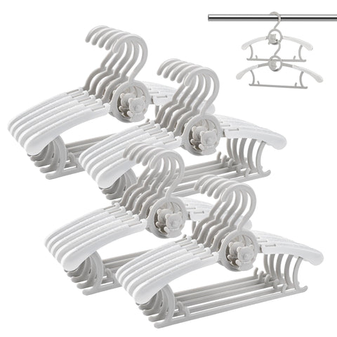 Baby Clothes Hangers 20 Pack, Plastic KidsHangers Space Saving for Closet