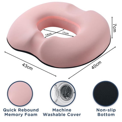 Donut Pillow Seat Cushion for Hemorrhoids, Coccyx Cushion for Pain Relief