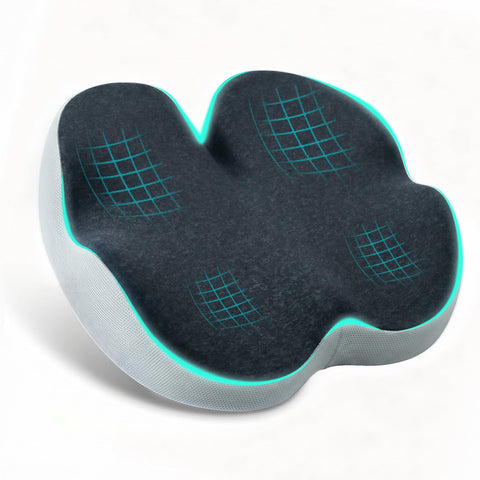 zxevg Coccyx Cushion Memory Foam Black Non-Slip