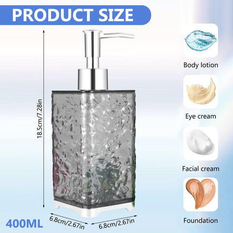 Shampoo and Conditioner Dispenser, Pump Bottle Dispenser, Plastic Refillable Kitchen Bathroom Liquid Soap Dispenser for Hand Wash Handwash Washing up