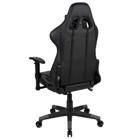 Flash Furniture X20 Gaming Chair Racing Office Ergonomic Computer PC Adjustable Swivel Chair with Fully Reclining Back in Gray LeatherSoft