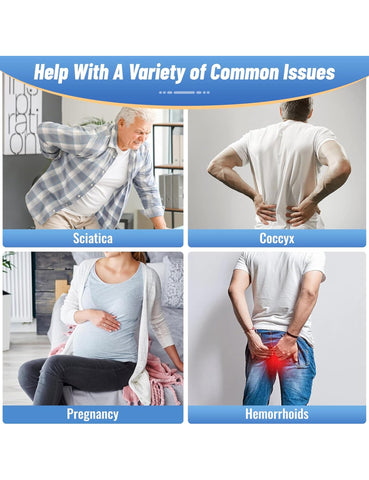 Donut Cushion for Hemorrhoids & Postpartum Recovery - Memory Foam Coccyx Cushion for Tailbone Pain Relief, Orthopedic Seat Cushion for Office Chair