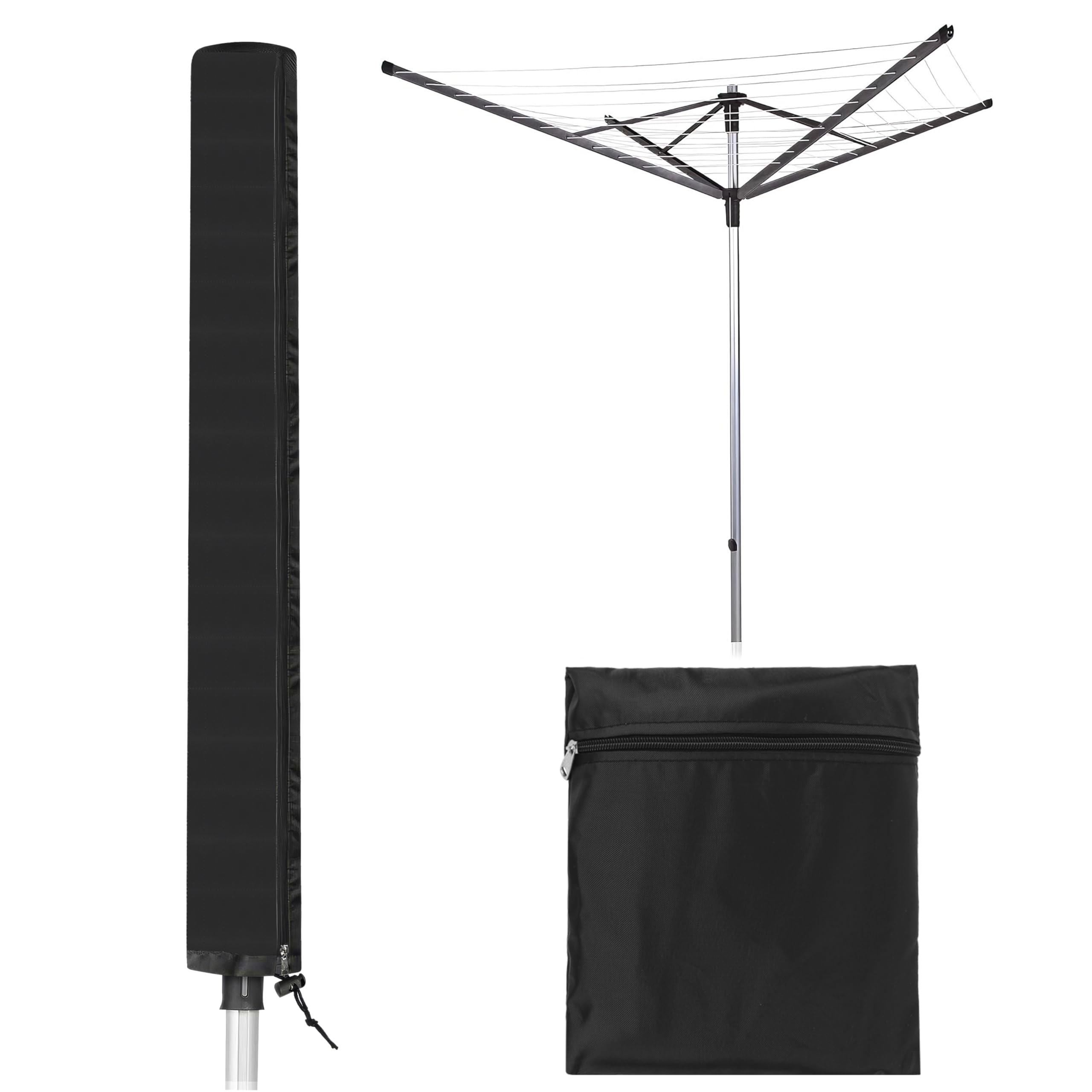 for Brabantia Rotary Washing Line Cover with Zipper, Universal 420D Oxford Waterproof Rotary Dryer Cover for OutsideRotary Line Covers