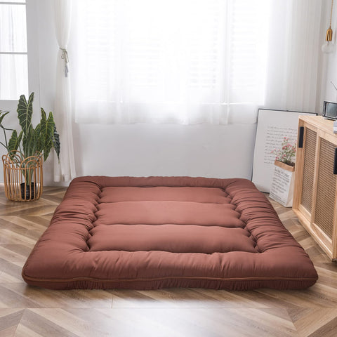 MAXYOYO Futon Mattress, Padded Japanese Floor Mattress Quilted Bed Mattress Topper