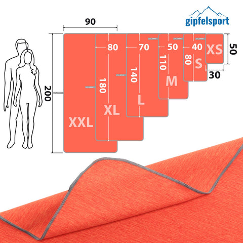 gipfelsport Microfibre Towel orange 1x M(110x50cm)