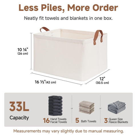 StorageWorks Fabric Storage Boxes for Shelves, Large Storage Baskets with Metal Frame, Foldable Clothes Storage Boxes