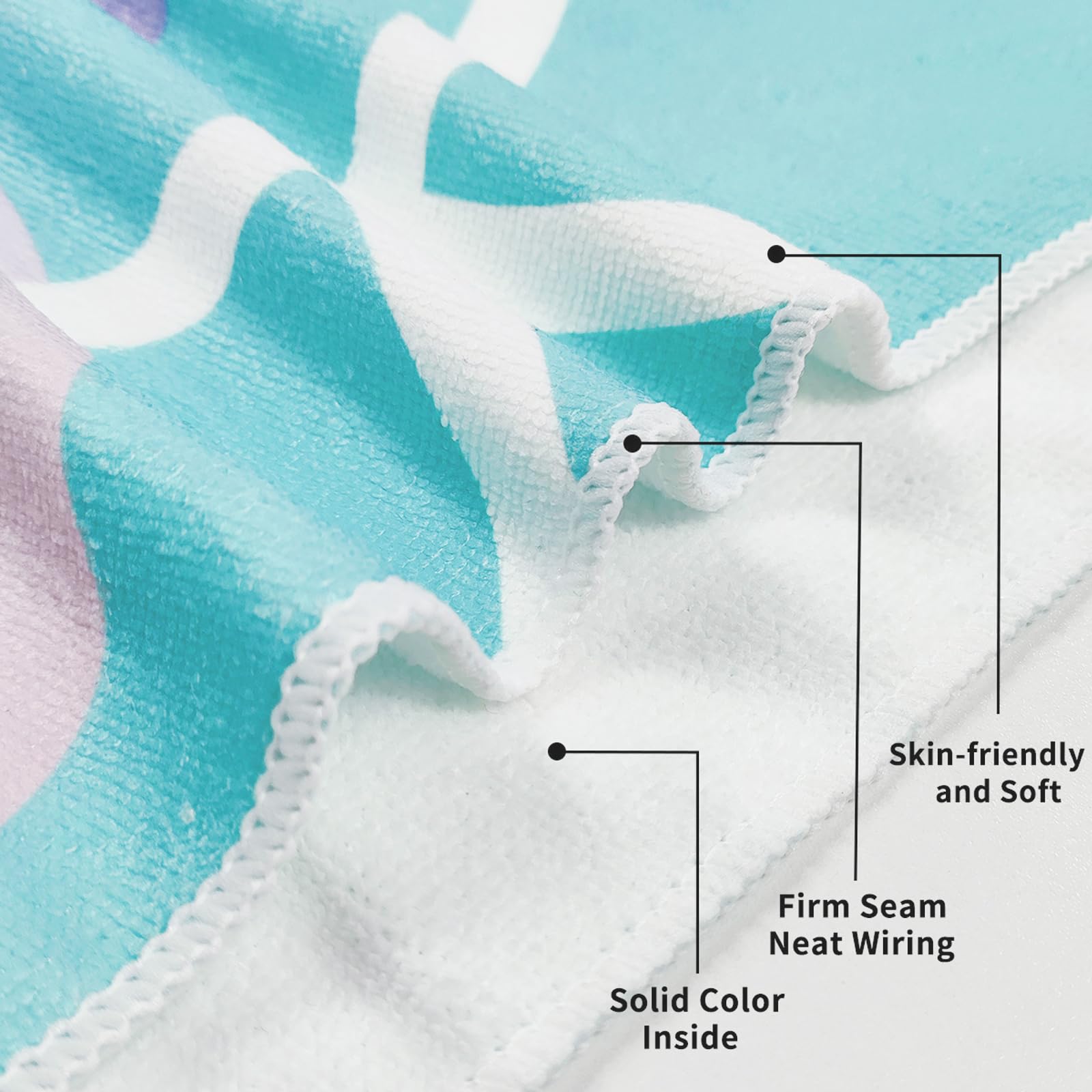 DKDDSSS Kids Towel - Large Beach Towels for Adults & Girls, Quick Dry & Lightweight - Boys Beach Towel, Jumbo Size - Ideal for Beach, Pool