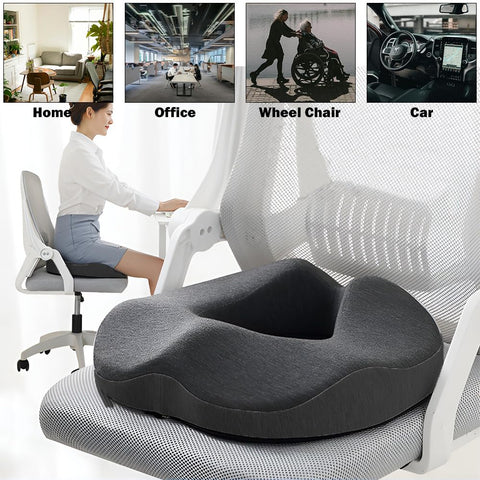 Donut Cushion,Doughnut Sciatica Hemorrhoid Orthopedic Coccyx Cushion for Pressure Relief,Tailbone Pain,Memory Foam Ring Seat Cushions for Car,Office