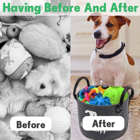 GegXcn Dog Toy Basket Storage, Multi-Functional Storage Basket, for Organize Pet Supplies Clothes Shoes & Household Items