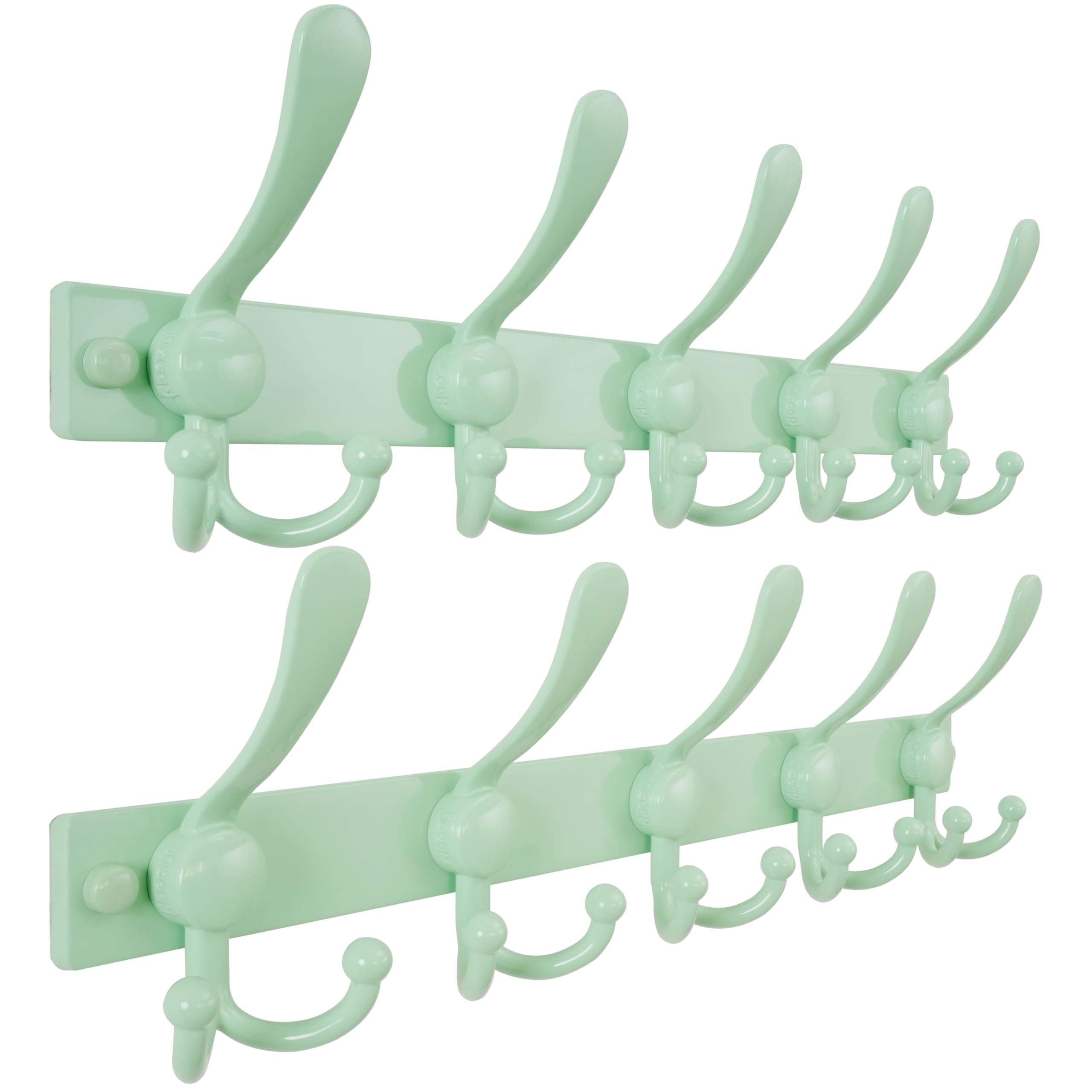 Dseap Coat Rack Wall Mount, Heavy Duty 2.5mm Base vs Flimsy 1mm, Double-Thick Solid Anti-Snap Hooks